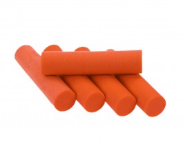Foam Cylinders, Orange, 10 mm